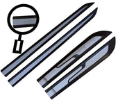 Side Door Beading/Side Cladding/Door Protector Black with Chrome Strip Accessories
