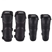 Bike Riding Knee & Elbow Guard Motorcycle Bike Racing compatible with All Bike Black (Pack of 4)