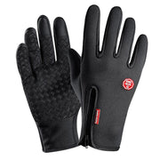 Nylon Windproof Winter Warm Gloves, Bike Riding Gloves with Touch Screen Sensitivity Riding Full Gloves Riding Gloves (Black)