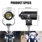 Auto Pearl Bike Mini Drive Fog Light With Inbuilt Fan White & Yellow light compatible for All Bike (Pack of 1)