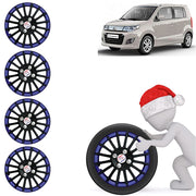 Auto Pearl - Car Black and Blue Wheel Cover Caps 12 Inch Press Type Fitting for - Zen