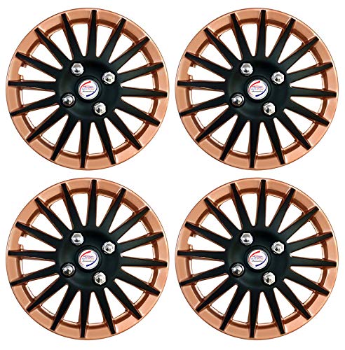 Auto Pearl Car Copper Black Wheel Cover Caps 12 Inches Press Type Fitting for - Maruti Suzuki Alto STD