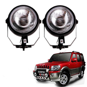 Auto Pearl Car Fog Lamp Lights Compatible with- Scorpio Old (Without Plastic Sash Cover) (Small, Set of 2)