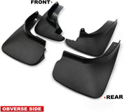 O.E Type Custom Front and Rear Mud Flap Guard (Set of 4 Pcs) | Compatible with FORD | Black