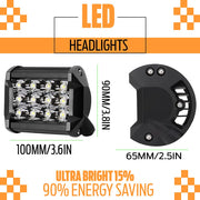 Auto Pearl 12 LED Bar Light Universal Bike Car Fog Light - Hi Power - SMD LED Bar Light for Off Roading Bikes Cars SUV ATV - Fitting for - 22Kymco Flow 1 PC (48W)