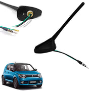 Auto Pearl - Vehicle Roof Mount Rubber Antenna Mast Flexible Car Antenna with Anti-Theft Design and Car Wash Safe - Black -Baleno/Swift/Dzire/S-Cross/Santro 2018/XUV 300/Venue/Harrier/ignis