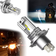 V3 LED Headlight Bulbs Hi/Low Beam Fits for Vehicle H4, 2600LM, 6000K, 45W Compatible with All Bike & All Car (Pack of 1)