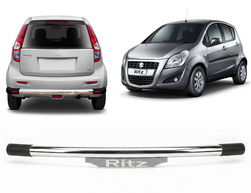 Auto Pearl Car Sleek Rear Stainless Steel Oval Crash Guard with Fitting Kit for Ritz