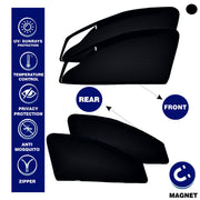 Zipper Magnetic Car Curtain Sunshades for Jeep