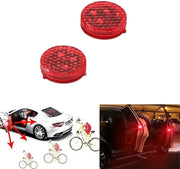 Car Door Warning Open Lights Indicator Decor Interior Flash Magnetic car led Lights for Anti Rear-End (RED) Free Batteries
