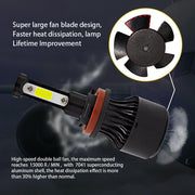 Auto Pearl H8/H9/H16 80W LED Foglight with Better Heat Dissipation 6000K, 3500LM Water Resistant White Light compatible with All Cars (Pack of 2)