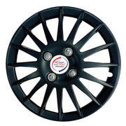 Auto Pearl - Car Full Black Wheel Cover Caps 12 Press Type Fitting - Zen