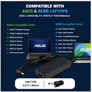 45W 19V 2.37A Laptop Charger for Asus & Acer with 4.0x1.35 mm Pin