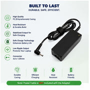 45W 19V 2.37A Laptop Charger for Asus & Acer with 4.0x1.35 mm Pin