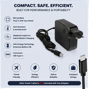 45W 20V 2.25A USB Type-C Wall Charger for All USB-C PD Laptops