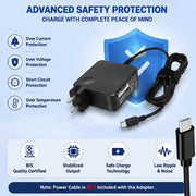65W 20V 3.25A USB Type-C Universal Laptop Charger for All USB-C PD Laptops
