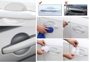 Door Guard Handle Sticker PU Finger Guard Paint Protection for All Car (Set of 4 Pcs)
