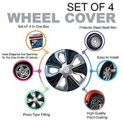 R12 Press Type Hubcap Alto 2020 Wheel Cover Replacements for OEM Steel Wheels Polypropylene Material with Retention Ring | Set of 4 Pcs