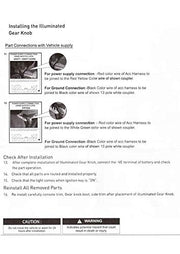 Car LED Illuminated Gear Lever Knob with Wire (Pack of 1)