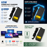 65W 20V 3.25A Lenovo Laptop Charger with 4.0x1.35 mm Bullet Tip