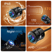 Auto Pearl - AHD 1080P Car Reverse Camera|170° Wide Angle|IP68 Waterproof| Night-Vision Compatible with Car Android Monitors, Universal for All Cars, Bus & Truck