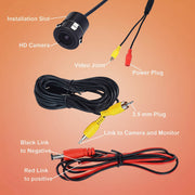 Auto Pearl - AHD 1080P Car Reverse Camera|170° Wide Angle|IP68 Waterproof| Night-Vision Compatible with Car Android Monitors, Universal for All Cars, Bus & Truck