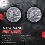 Auto Pearl Car 55W Fog Lamp Lights With Wiring kit and Switch Compatible with- Nano Genx (Without Plastic Sash Cover) (Xtra Large, Set of 2)