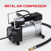 Metal Tire Inflator 12 Volts 100 PSI Heavy Duty Piston Metal Air Compressor Cars