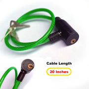 Auto Pearl Steel Theft Proof Cable Lock for Motorcycle Bike Lock Durable Cycle Lock with 2 Keys Compatible with All Bike