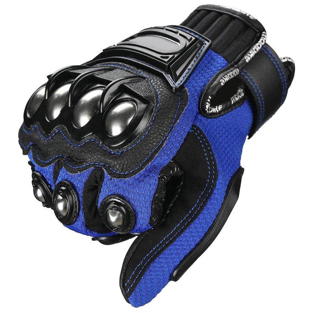 Bike Riding Gloves with Touch Screen Sensitivity Riding Full Gloves Riding Gloves  (Blue & Black)