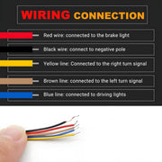 Auto Pearl Light Bar with Eyes Decal, Adjustable Turn Signal/Brake/Running Light (Pack of 1)