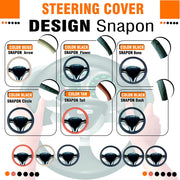 Ring Type Car Steering Wheel Cover Universal Genuine PU Non-Slip Natural Rubber Well Padded Grip Breathable Leatherite for - All Car (Snapon Arrow Beige) Small