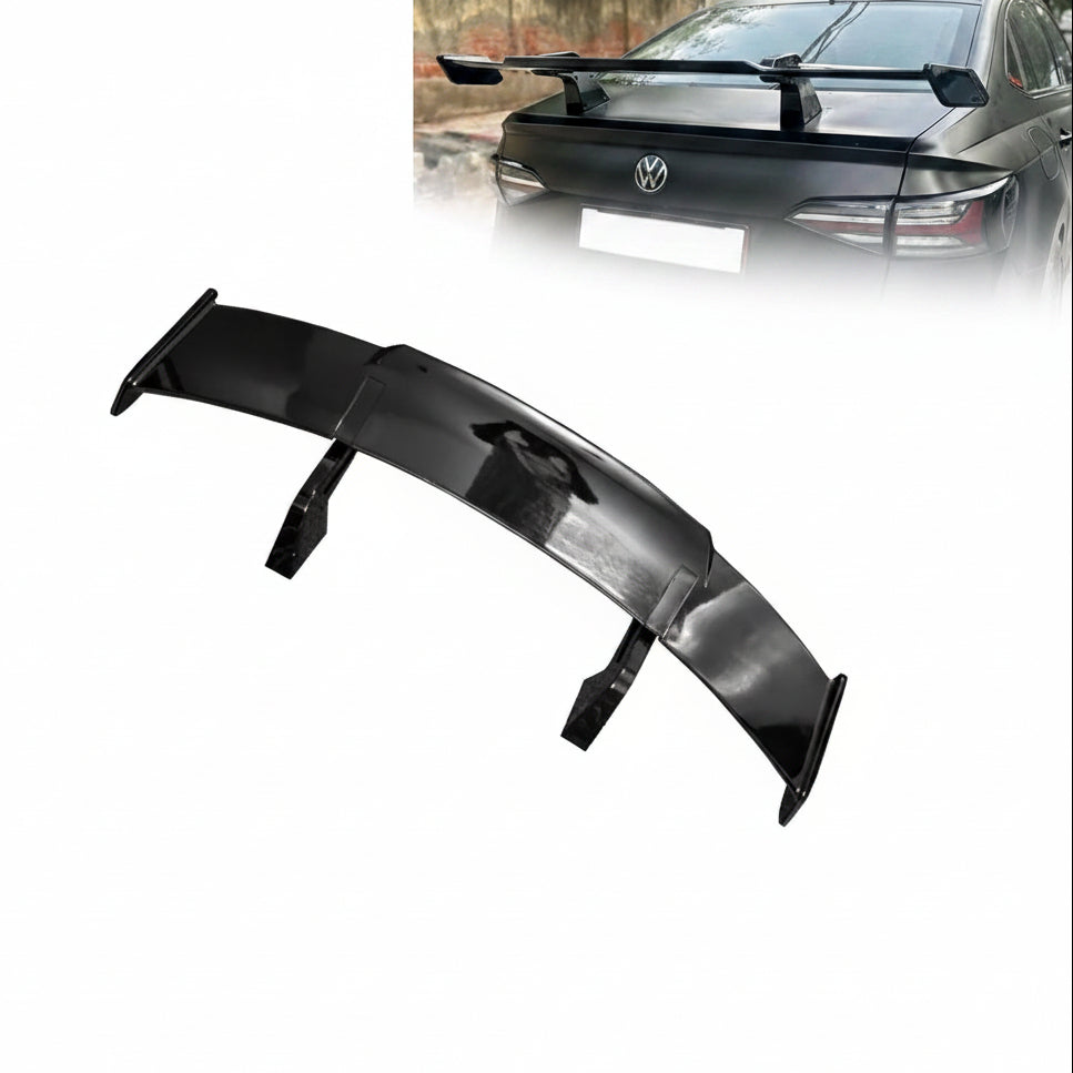 Auto Pearl Car Craft Roof Sedan Wing Rear Spoiler Compatible with All Car |Car Spoiler with Light Weight | Color - Black