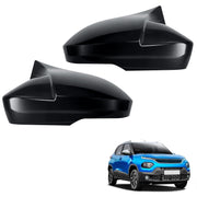 Auto Pearl Batman Style Car Side Mirror Cover Cap, ABS Material, Black, Compatible for All Car (Pack of 2)