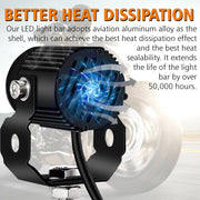 Auto Pearl Bike Mini Drive Fog Light With Inbuilt Fan White & Yellow light compatible for All Bike (Pack of 1)