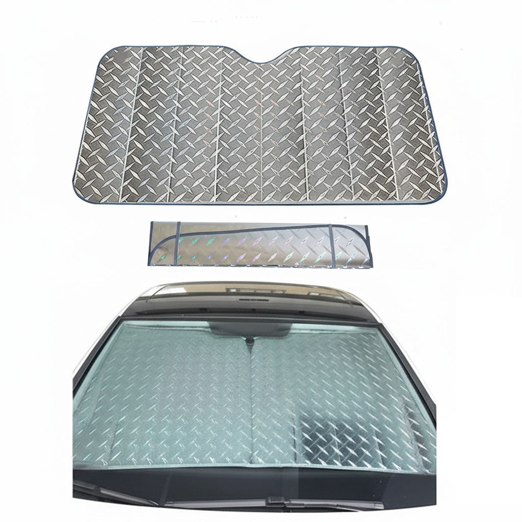 Car Windshield 5-Layer and 3-Layer Sun Shade Front Window Sunshade Cover Blocks UV Rays Reflecting Foldable Aluminum Sunshade