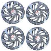 Auto Pearl Ertiga Set of 4 Pcs Press Type Hubcap Wheel Cover Replacements for OEM Steel Wheels ABS with Retention Ring for Ertiga
