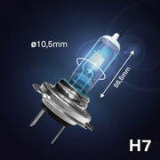 Auto Pearl Sapphire Series H7 Cool Blue Halogen Head Light Bulb (55W, 12V) Compatible for most of the Cars