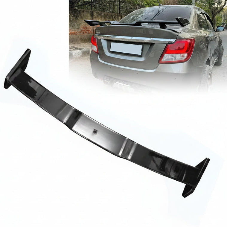 Auto Pearl Roof Wing Rear Spoiler Godzilla Compatible with All Car |Car Spoiler with Light Weight | Color - Black