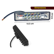 Auto Pearl High Beam Hazard Flasher LED Light With Flashing Modes, White, Red & Blue Colour compatible with 1-Series (Pack Of 1)