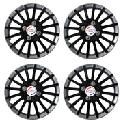 Auto Pearl - Car Full Wheel Cover Caps Black and Silver 14 Inches Press TypeFor - Fiesta