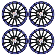Auto Pearl - Car Black and Blue Wheel Cover Caps 12 Inch Press Type Fitting for - Zen