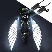Auto Pearl Motorcycle Projector Lights for Angel Wing Logo, Shadow Light Kits, Multi Ground Effect compatible with All Bikes (Pack of 2)