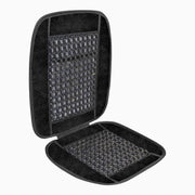 Car Seat Cover Wooden Beads Velvet for Car Wooden Acupressure Natural Beige Color, Universal Fit for All Cars