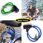 Auto Pearl Steel Theft Proof Cable Lock for Motorcycle Bike Lock Durable Cycle Lock with 2 Keys Compatible with All Bike
