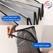 Car Windshield 5 Layer Sun Shade Front Window Sunshade Cover Blocks UV Rays Reflecting Foldable Aluminum Sunshade