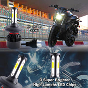 Auto Pearl 3-Side H4 LED Headlight Bulb with Cooling Fan Heads lamp 35W (Pack of 1)