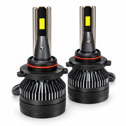 Auto Pearl E45 9005 LED Headlight Bulb, 4300K, 240W (120W Each), 15000LM, Rear Cooling Fan, Warm White Light