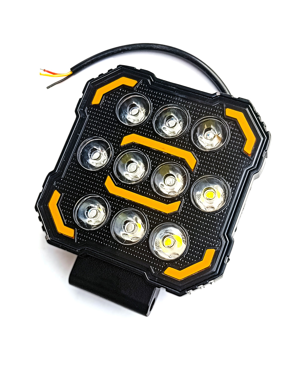 Auto Pearl Square 10-Led DRL Motorcycle Off-Road Vehicle Light Auxilia ...
