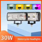 Auto Pearl 3-Lens Led Red, Blue, White, Yellow Colour & Flashing Mode With Mounting Bracket (Pack of 1)